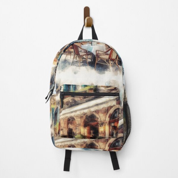 Item preview, Charming Watercolor Scene at a Bustling European Café designed and sold by ArtComixHaven.