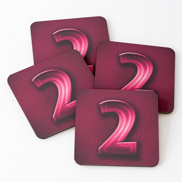 Item preview, Number 2 unit written in pink shiny metallic texture background designed and sold by SpinklyCreations.