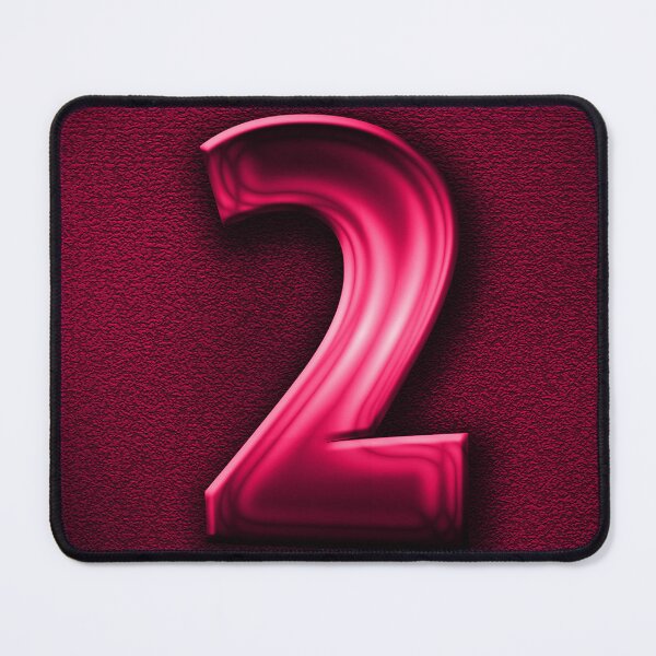 Item preview, Number 2 unit written in pink shiny metallic texture background designed and sold by SpinklyCreations.
