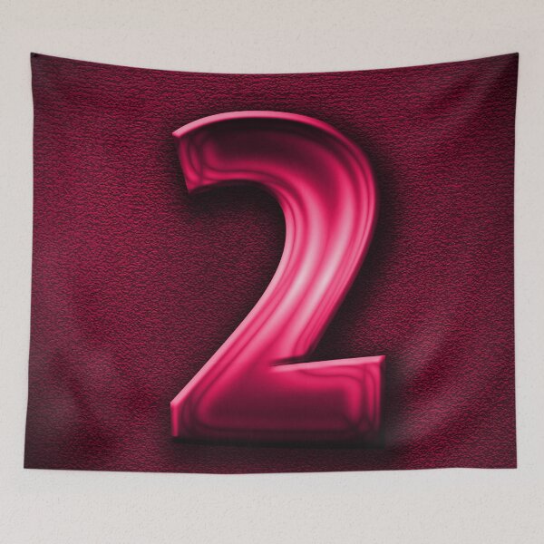 Item preview, Number 2 unit written in pink shiny metallic texture background designed and sold by SpinklyCreations.