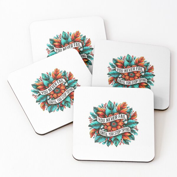 Item preview, You never fail - until you stop trying designed and sold by Made-by-Gus.