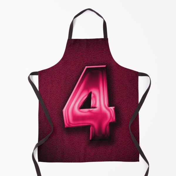 Item preview, Number 4 unit written in pink shiny metallic texture background designed and sold by SpinklyCreations.