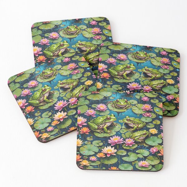 Item preview, Frogs And Water Lillies designed and sold by Geek Girl Ohio.