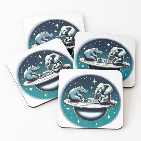 Item preview, Space Chess: Hippo vs Elephant designed and sold by 0penvimark.