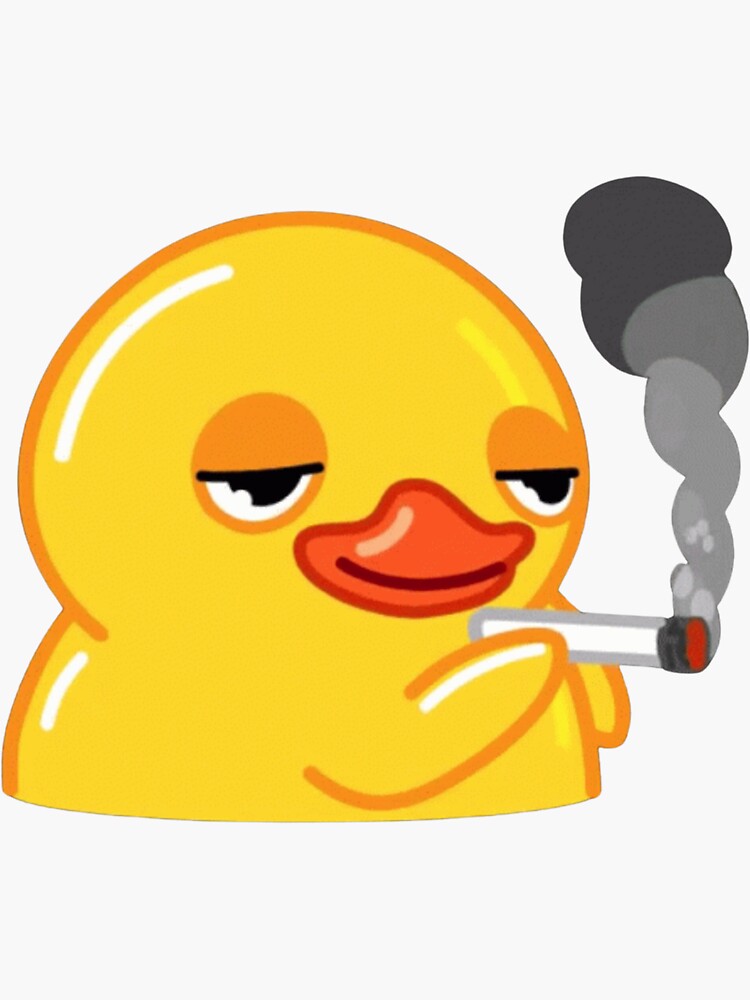 Duck Smoking Sticker