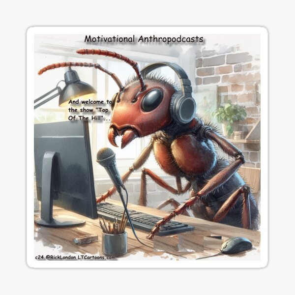 Item preview, Ant's Motivational Anthropodcast, A Podcast For The Ambitious Ant designed and sold by Rick London Gifts.