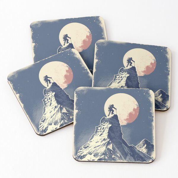 Item preview, Man climbing on a snowy mountain designed and sold by BasedCanvas.