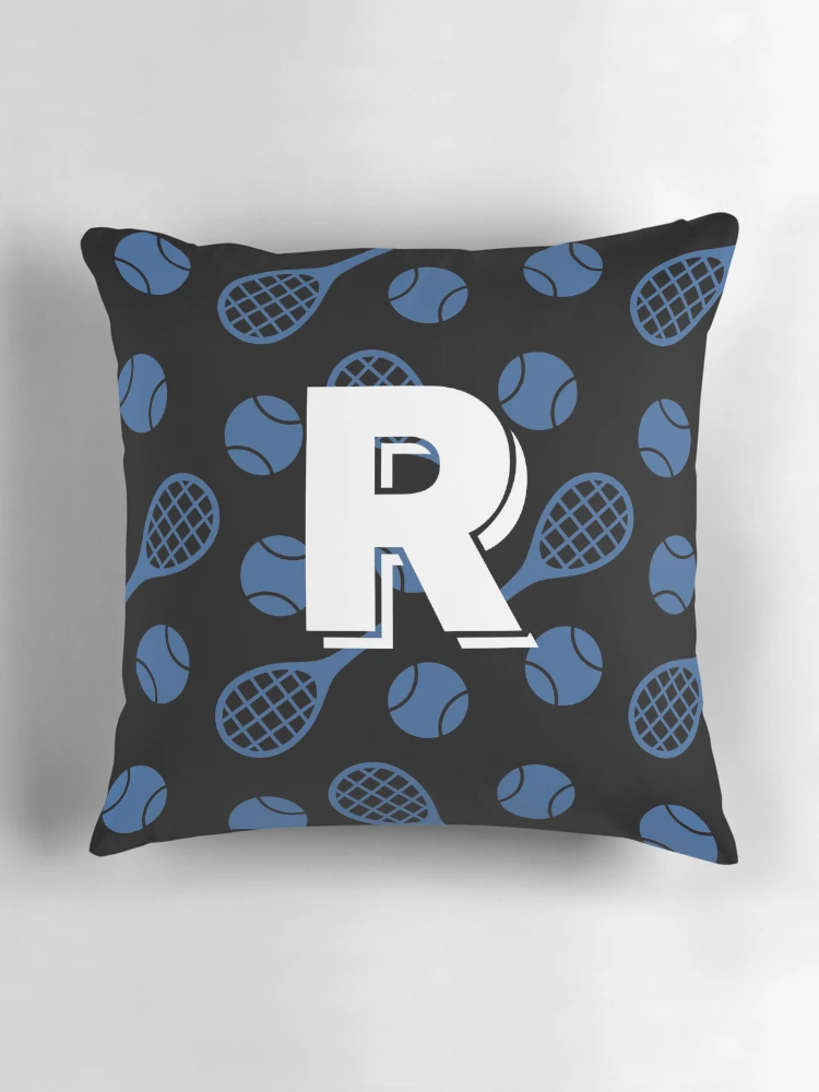 Thumbnail 3 of 4, Pillow, Letter R on Tennis Pattern designed and sold by PatternCreators.