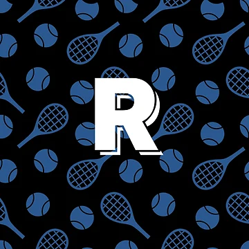 Artwork thumbnail, Letter R on Tennis Pattern by PatternCreators