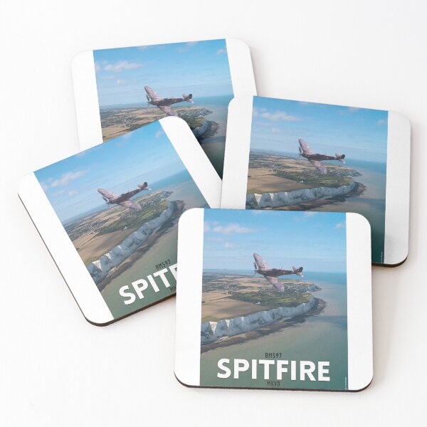 Item preview, Supermarine Spitfire Mk Vb BM597 over the White Cliffs of Dover designed and sold by Paul Rowland.