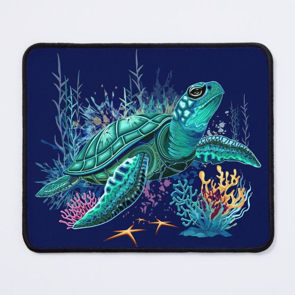 Item preview, Sea turtle watercolor Style Summer Ocean Vibes designed and sold by BluedarkArt.