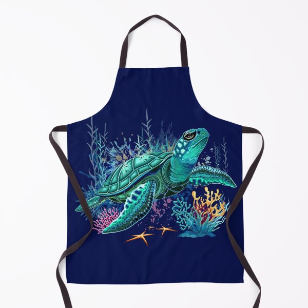 Item preview, Sea turtle watercolor Style Summer Ocean Vibes designed and sold by BluedarkArt.