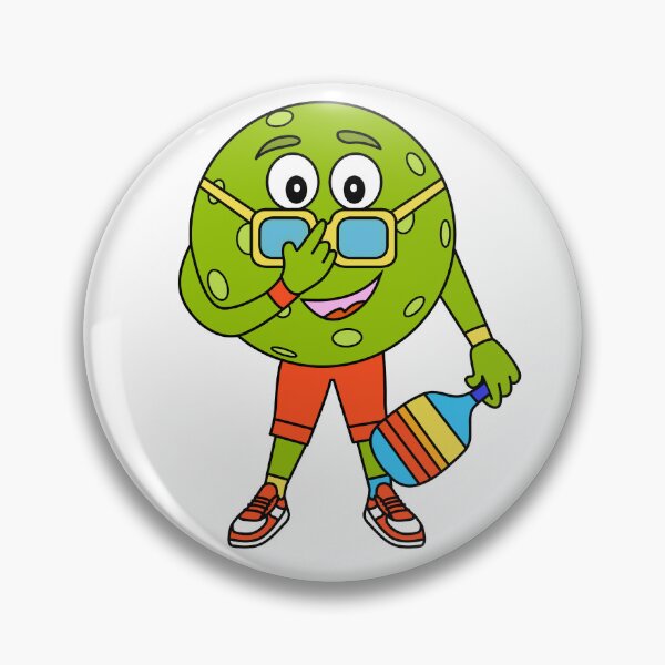 Artikelvorschau, Funny Ball Pickleball grüner Ball mit Paddel entworfen und verkauft von micarto.