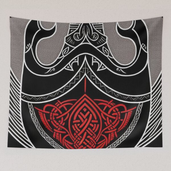 Item preview, Abstract Viking Ship Art designed and sold by TheDarkWardrobe.