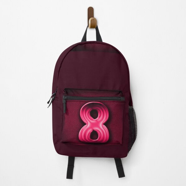 Item preview, Number 8 unit written in pink shiny metallic texture background designed and sold by SpinklyCreations.