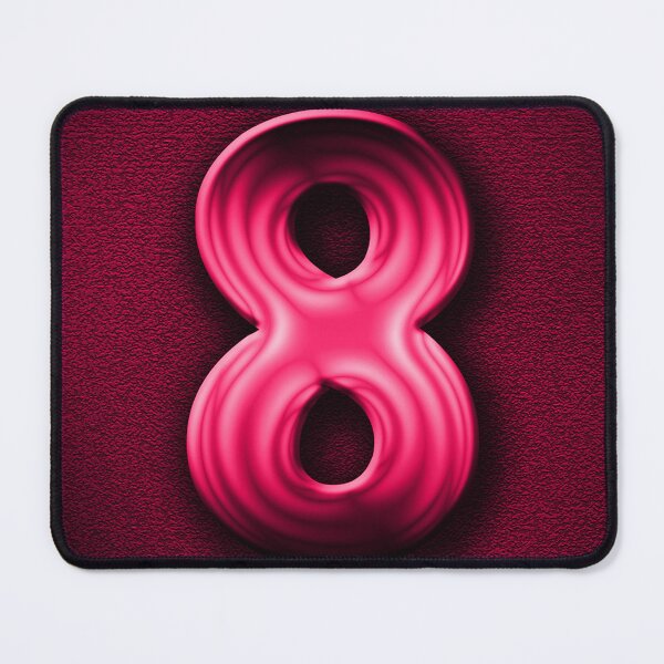 Item preview, Number 8 unit written in pink shiny metallic texture background designed and sold by SpinklyCreations.
