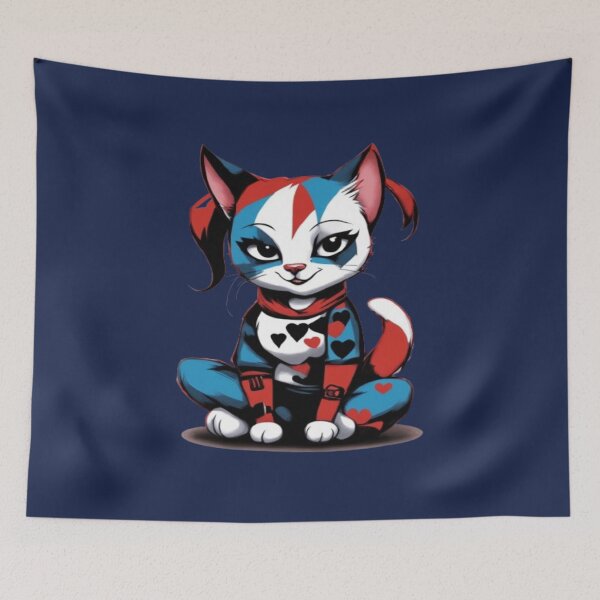 Item preview, Harley The Cat, Product Colour: Azure Blue designed and sold by Midnight Veil Designs.