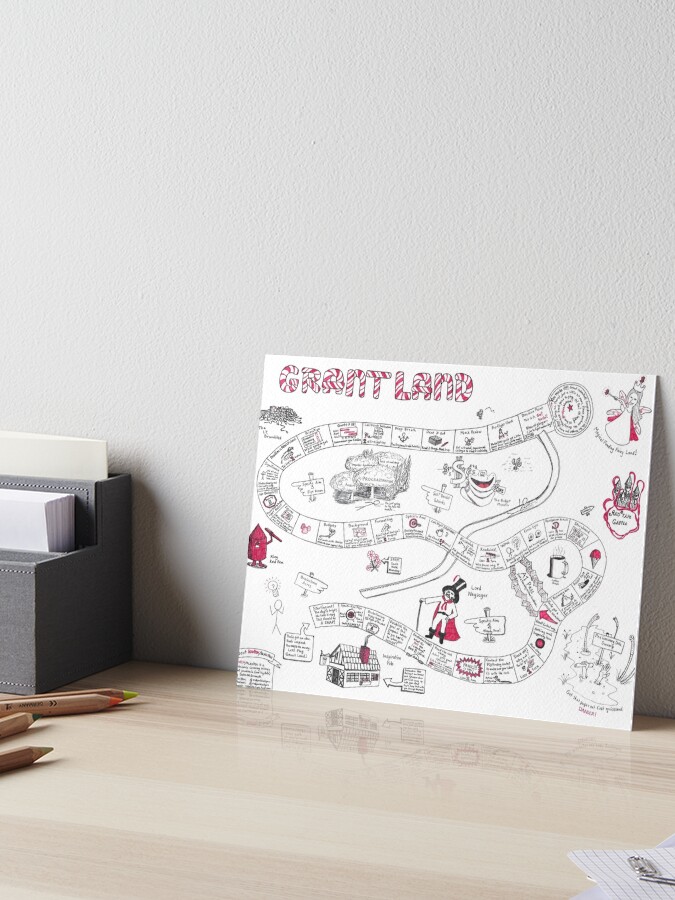 Thumbnail 1 of 2, Art Board Print, GrantLand : Writing a Proposal Never Tasted So Sweet designed and sold by redpenblackpen.