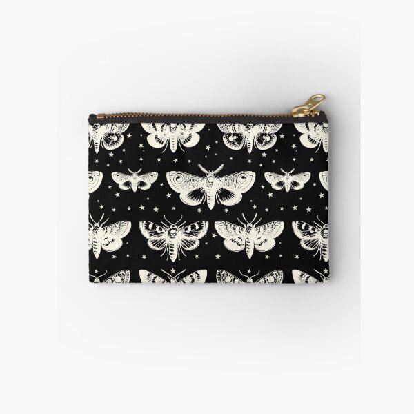 Item preview, Moths cottagecore Dancing in the Starry Night Sky: A Monochrome, Moth art, Sfingide Acherontia atropos, with stars, witch, Halloween, magic, witchcraft, Wicca designed and sold by Collagedream.