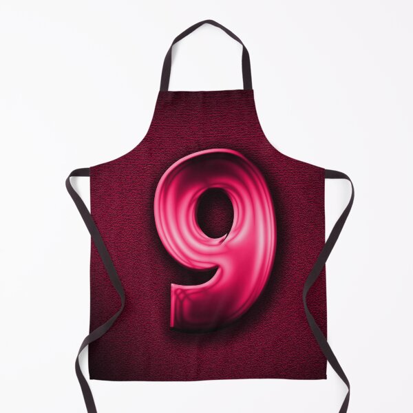 Item preview, Number 9 unit written in pink shiny metallic texture background designed and sold by SpinklyCreations.