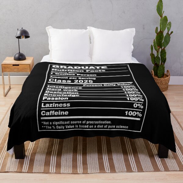 Item preview, Graduate Class 2025 /white/ Nutrition facts designed and sold by EmeraldeaArt.