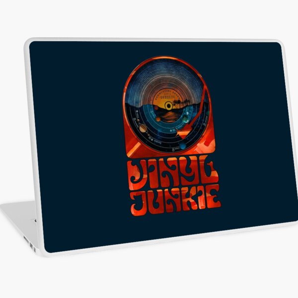 Aperçu de l'œuvre Collectionneur de vinyles Retro Vinyl Junkie pour les amateurs de vinyle créée et vendue par Tshirtart.