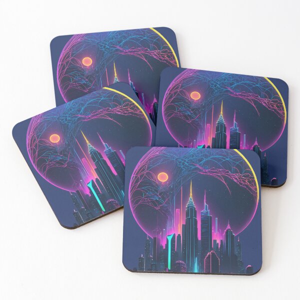 Item preview, Neon Dreams: Retrofuturism Cityscape designed and sold by Slick-Waffles.