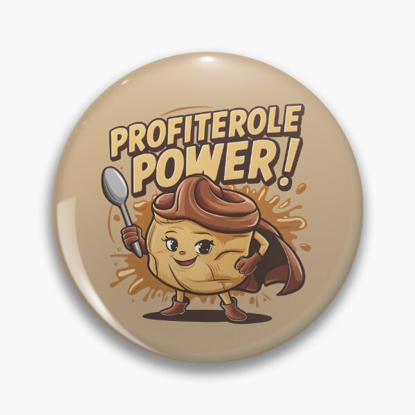 Item preview, Profiterole Power! Cute Happy Profiterole French Pastry Dessert Lover designed and sold by KLArtzStore.