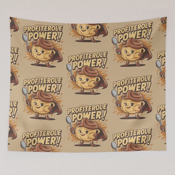 Item preview, Profiterole Power! Cute Happy Profiterole French Pastry Dessert Lover designed and sold by KLArtzStore.