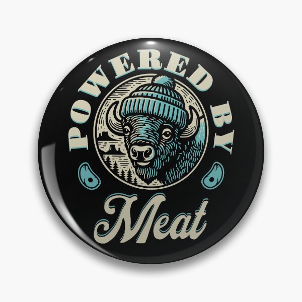 Item preview, Powered By Meat Carnivore Diet Meat Eater Beef Lover Bison designed and sold by inkedtee.