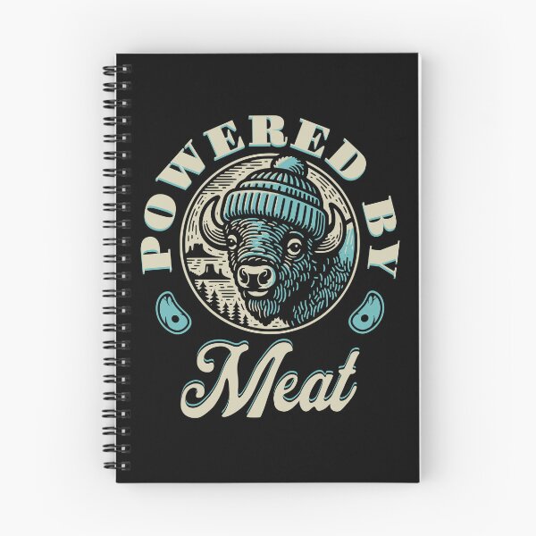 Item preview, Powered By Meat Carnivore Diet Meat Eater Beef Lover Bison designed and sold by inkedtee.