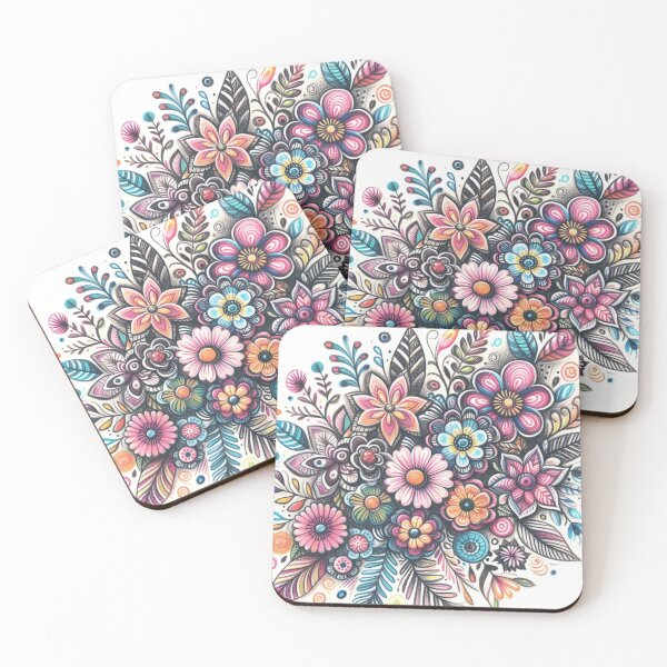 Item preview, Crayon art, flowers designed and sold by itsyorstore.
