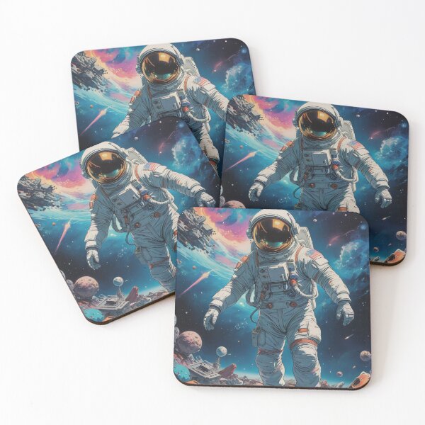 Item preview, Astronaut in space full of debris designed and sold by cybersalegoods.