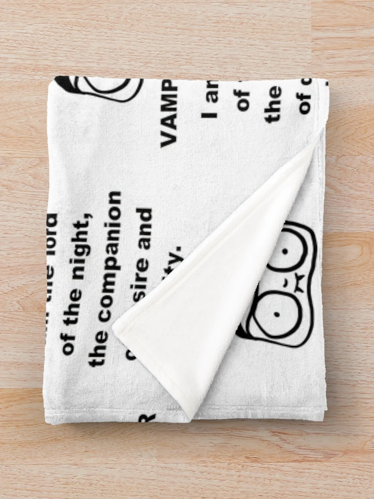 Thumbnail 3 of 6, Throw Blanket, VAMPIRE RUBBER designed and sold by RubberWorld.