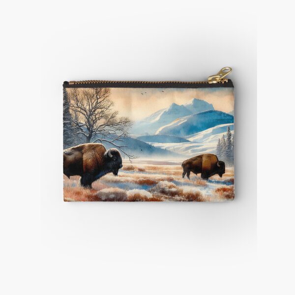 Item preview, Gentle Giants Roaming Free in a Mountainous Winter Landscape designed and sold by ArtComixHaven.