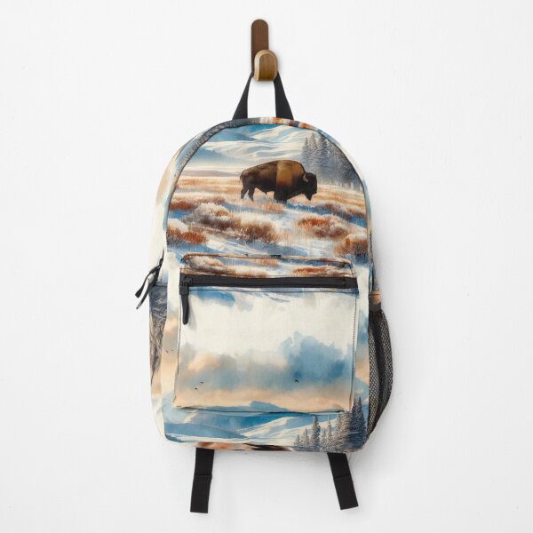Item preview, Gentle Giants Roaming Free in a Mountainous Winter Landscape designed and sold by ArtComixHaven.