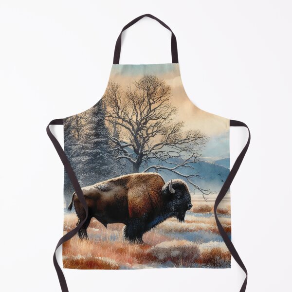 Item preview, Gentle Giants Roaming Free in a Mountainous Winter Landscape designed and sold by ArtComixHaven.