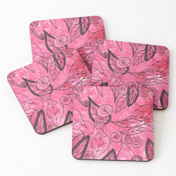 Item preview, Pink Leaves and Spirals designed and sold by artofkathleen.