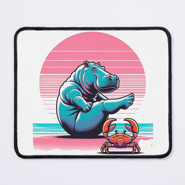 Item preview, oga Bliss: Hippo on Pink Sands with Crab Instructor designed and sold by 0penvimark.