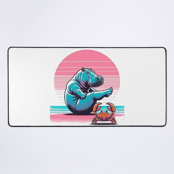 Item preview, oga Bliss: Hippo on Pink Sands with Crab Instructor designed and sold by 0penvimark.