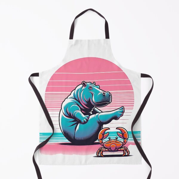 Item preview, oga Bliss: Hippo on Pink Sands with Crab Instructor designed and sold by 0penvimark.