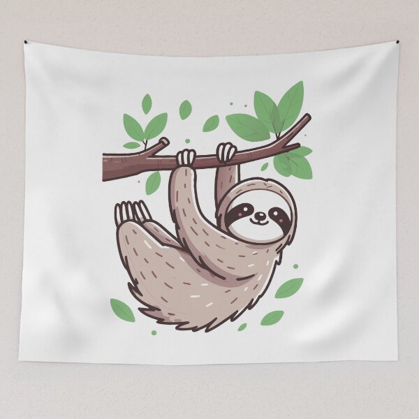 Item preview, Chill Vibes: A Serene Sloth Illustration designed and sold by Designowner.