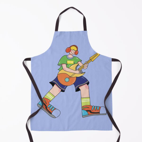 Item preview, Big Feet Kid Playing Guitar Having Fun Sticker designed and sold by BrightrDayMusicArt.