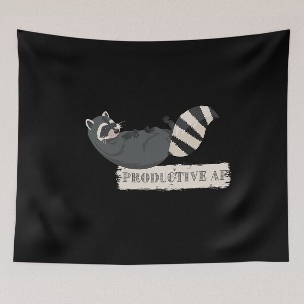 Item preview, Productive AF Funny Racoon designed and sold by SoyMoni.