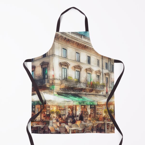 Item preview, Charming European Street Café in a Historic Cityscape designed and sold by ArtComixHaven.