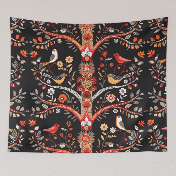 Item preview, Birds totem pole folk style designed and sold by Folksy Living.