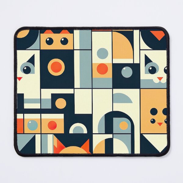 Item preview, Bauhaus inspired cat illustration style designed and sold by CatspirationArt.