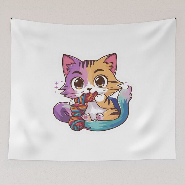 Item preview, Whimsical Cat Sticker: Playful Feline designed and sold by mergmart.
