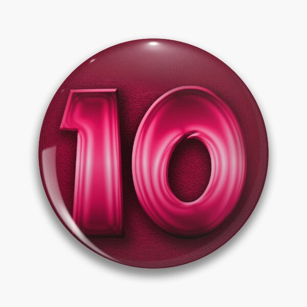 Item preview, Number 10 unit written in pink shiny metallic texture background designed and sold by SpinklyCreations.