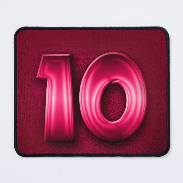Item preview, Number 10 unit written in pink shiny metallic texture background designed and sold by SpinklyCreations.